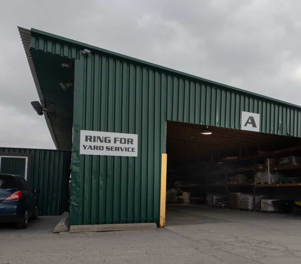 Building materials yard in Toronto