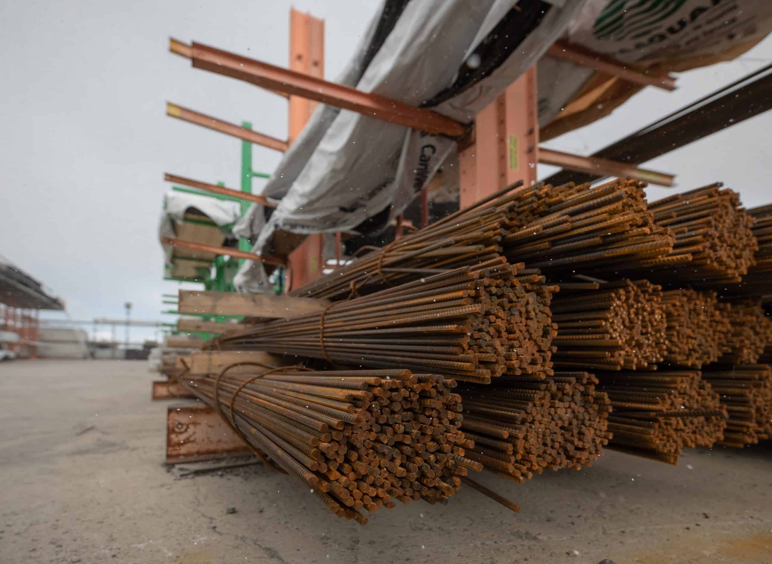 Bundles of building materials in Toronto